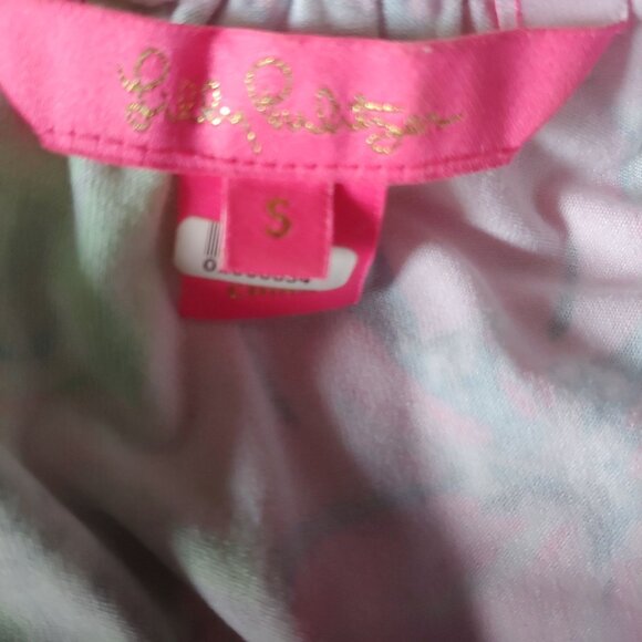 Lily Pulitzer Off Shoulder Lana Romper with Shorts Pink Blossom 3/4 Sleeve S - Picture 13 of 14